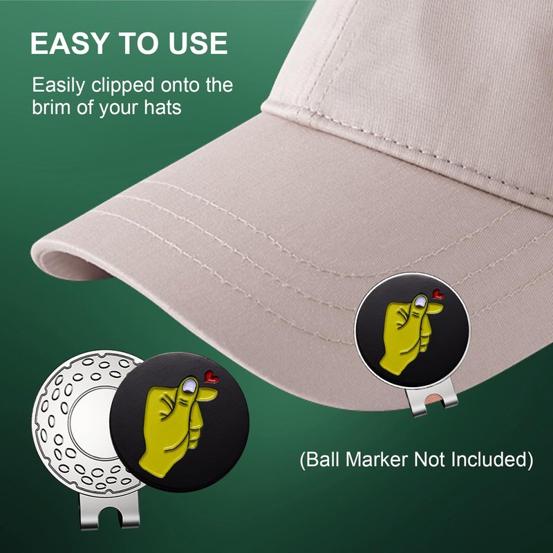 GHHJX Magnetic Golf Hat Clip Golf Ball Aiming Marker Professional Golf Training Aids Accessories,12 Pieces ((Ball Marker Not Included))