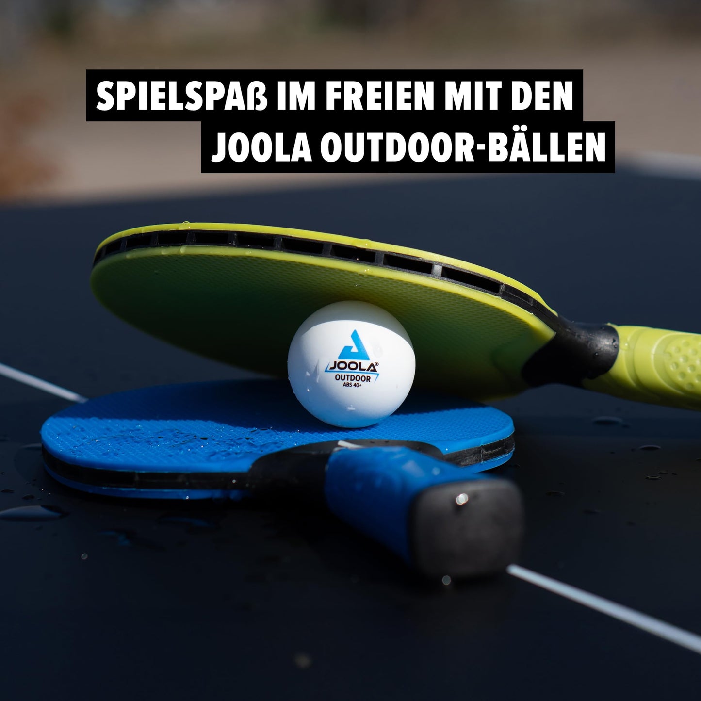 JOOLA Outdoor Table Tennis Balls - 6 Pack of 40mm Regulation Size Ping Pong Balls for Training and Recreational Play - Fun as a Cat Toy - Indoor and Outdoor Compatible- White