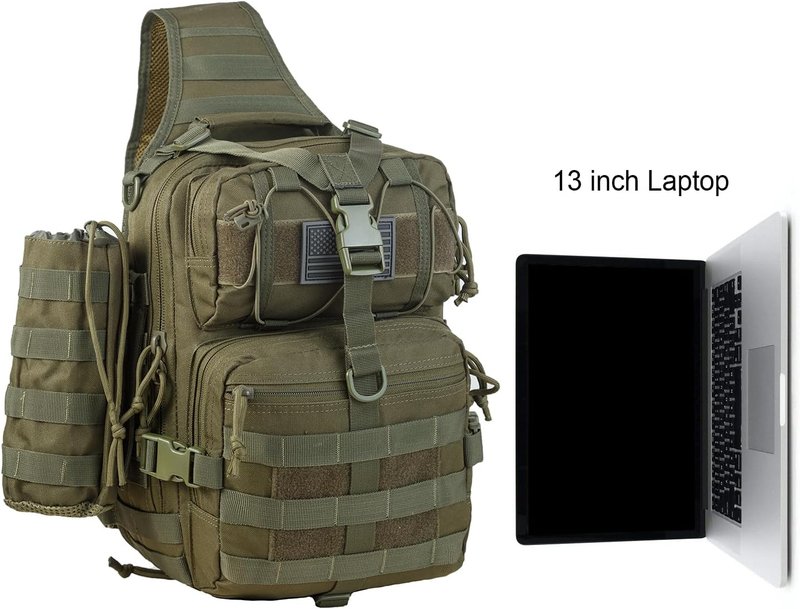 Tactical Sling Military Shoulder Backpack - EDC Assault Range Bag | Durable, Versatile Design