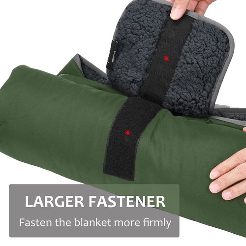 Tirrinia Camping Waterproof Outdoor Blanket, Sherpa Fleece Warm Windproof Stadium Blanket for Car, Football, Soccer, Beach, Concerts – 66'' x 90''