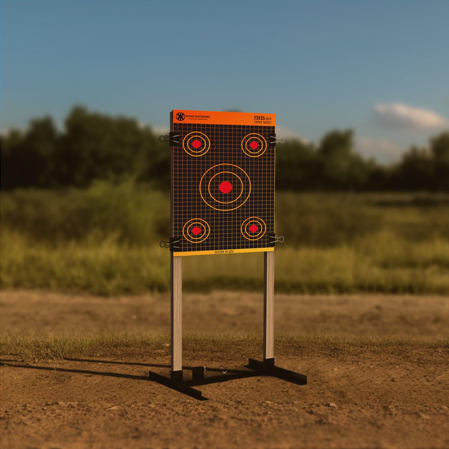 KNINE OUTDOORS Shooting Paper Targets for Shooting Range, 23x35 inch, Bulk for Hunting, Handguns, Pistols, Rifles, Axis Design (10 Pack)