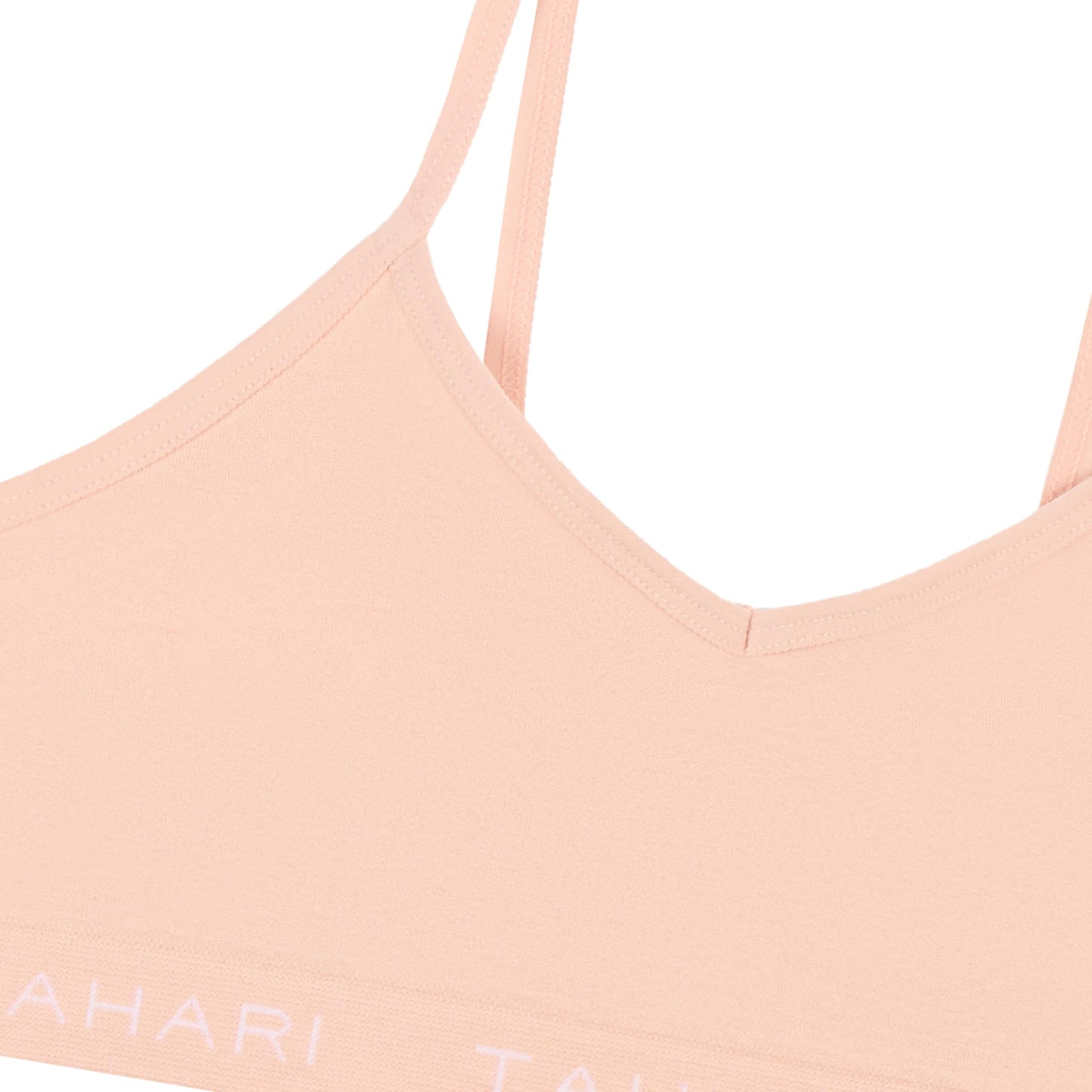 Tahari Girls Training Bra 4-Pack Bralette Set Taupe, Light Blue, White, Blush, Medium