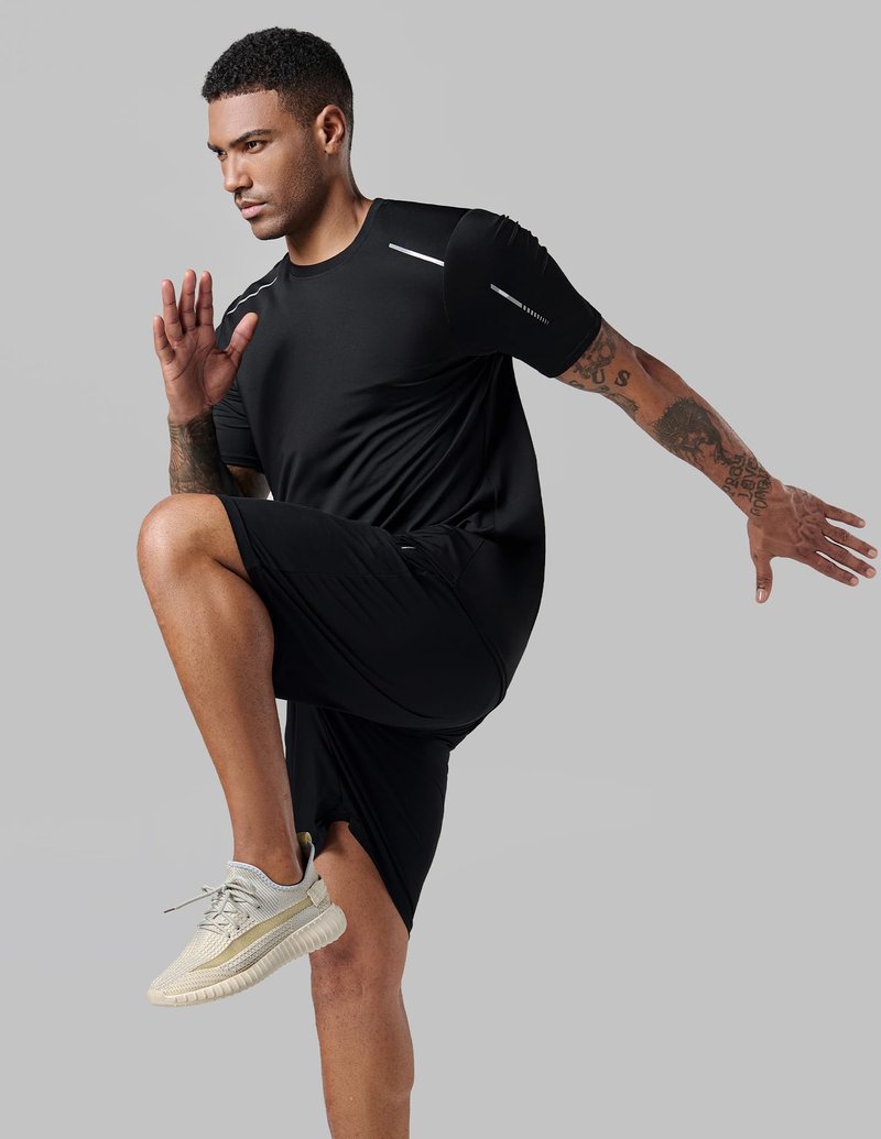 5 Pack Men’s Active Quick Dry Crew Neck T Shirts | Athletic Running Gym Workout Short Sleeve Tee Tops Bulk (Set 17, Small)