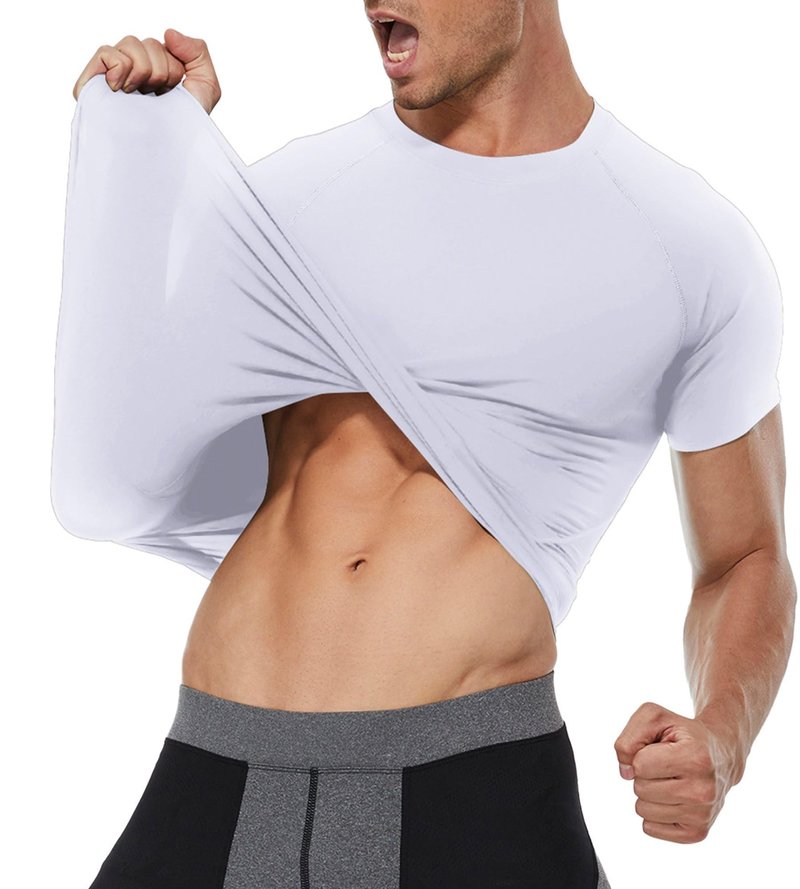 OVIYEGAIN 2 Pack Mens Short Sleeve Compression Shirt Athletic Sports Base Layer T-Shirts Workout Fitness Tops for Men