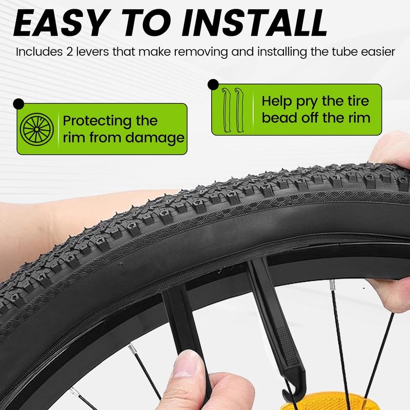 Heavy Duty Bike Inner Tube - 20 x 1.75/1.95/2.10/2.125 | Thick Schrader Valve Bicycle Tube for Road & MTB Cruisers