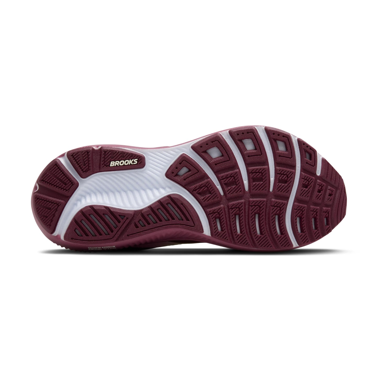 Brooks Women’s Ghost 17 Neutral Running Shoe - Burgundy/Pink/Green - 5 Medium