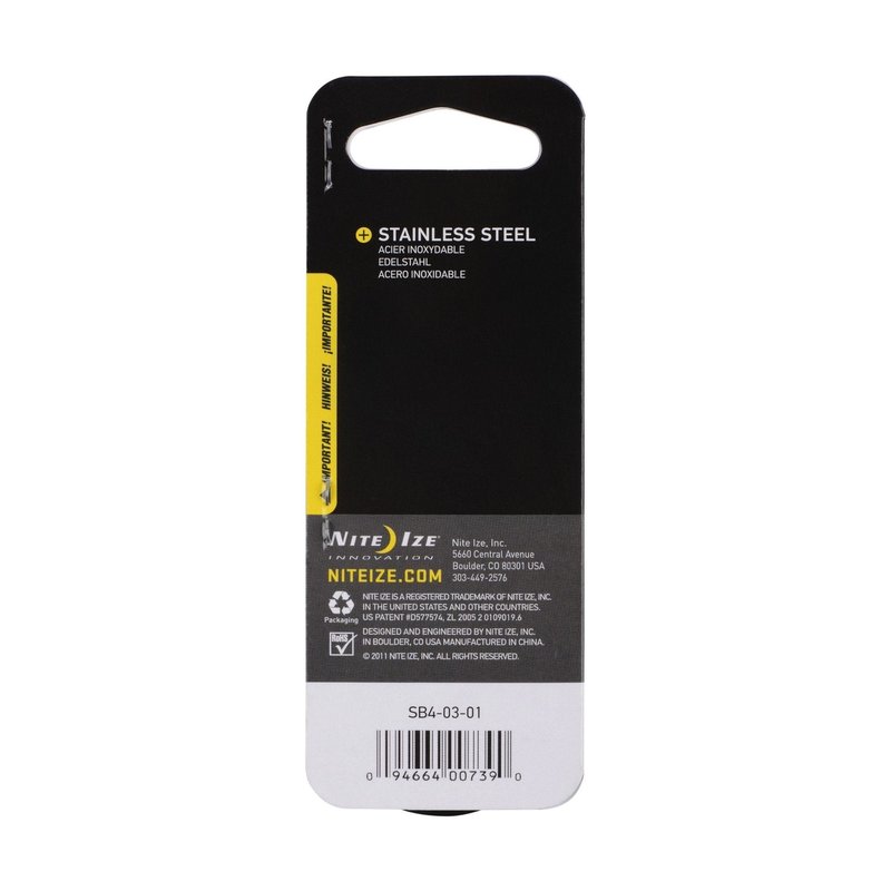 Nite Ize S-Biner Stainless Steel #4 Black Dual-Gated Carabiner Tool 75lb(2-Pack)