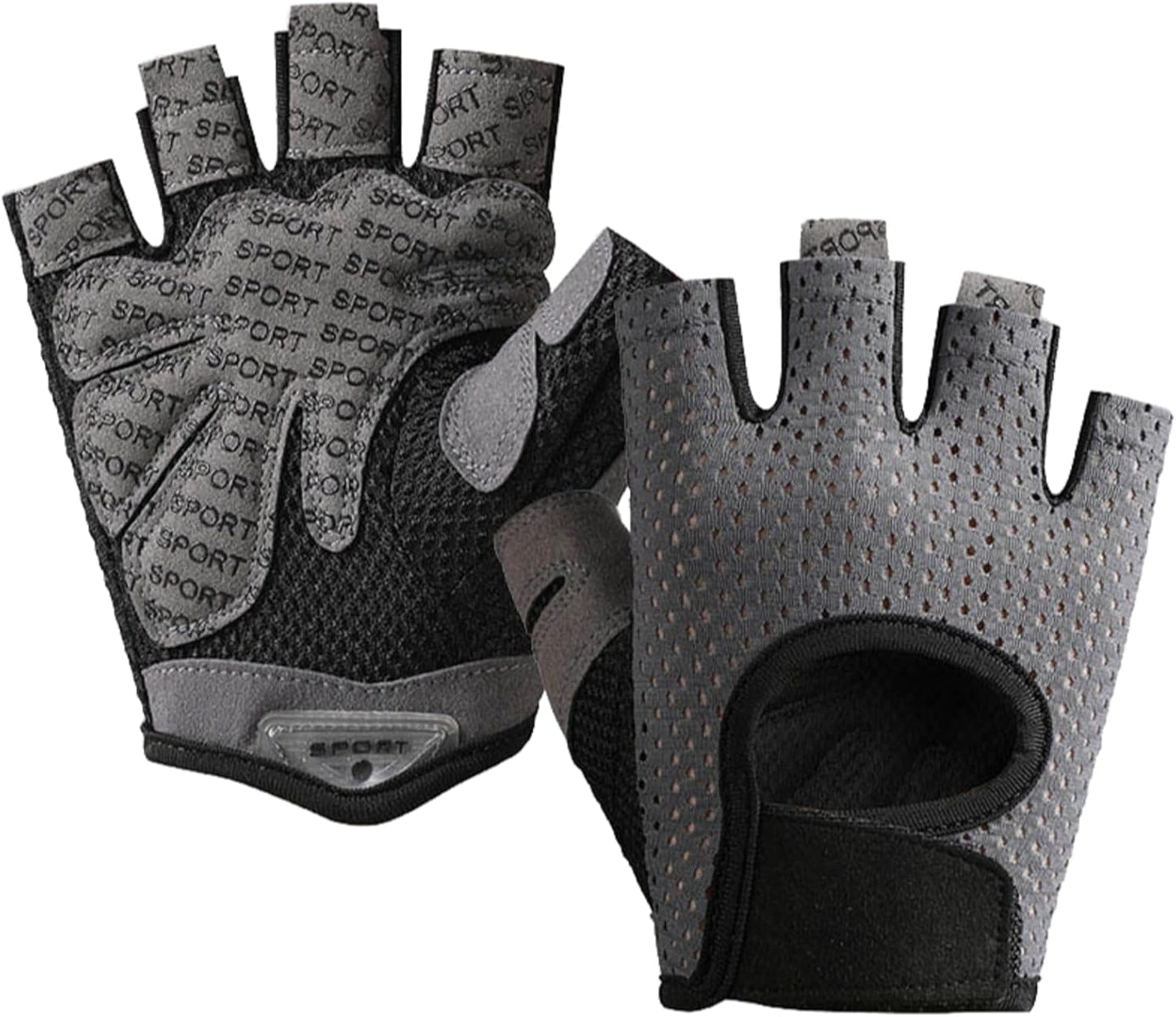 Fitness Gloves - Breathable Mesh Half Finger Anti-Slip Sports Gloves for Dumbbell & Cross Training | Perfect for Workouts