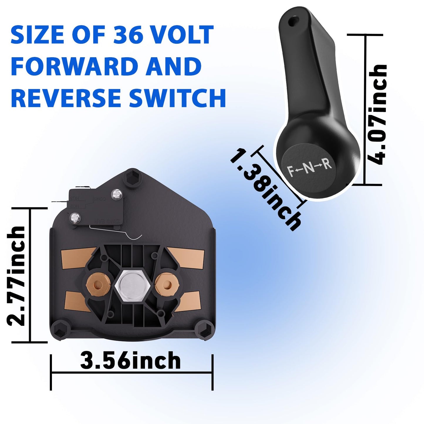 FIXHAWK Club Car DS 36 Volt Forward and Reverse Switch with Handle for 1983-Up Club Car DS Golf Cart, Replace OEM#1011997 101753003