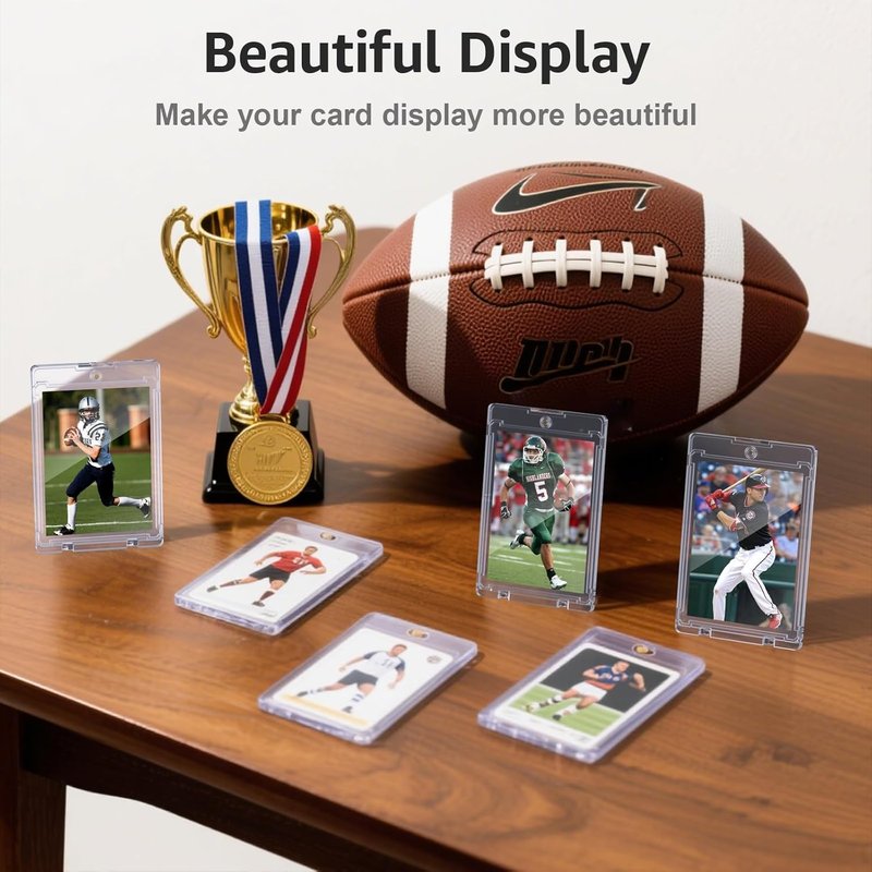 Magnetic Trading Card Holders - 25ct 35pt U-V Protection Display Cases | Hard Plastic Protectors