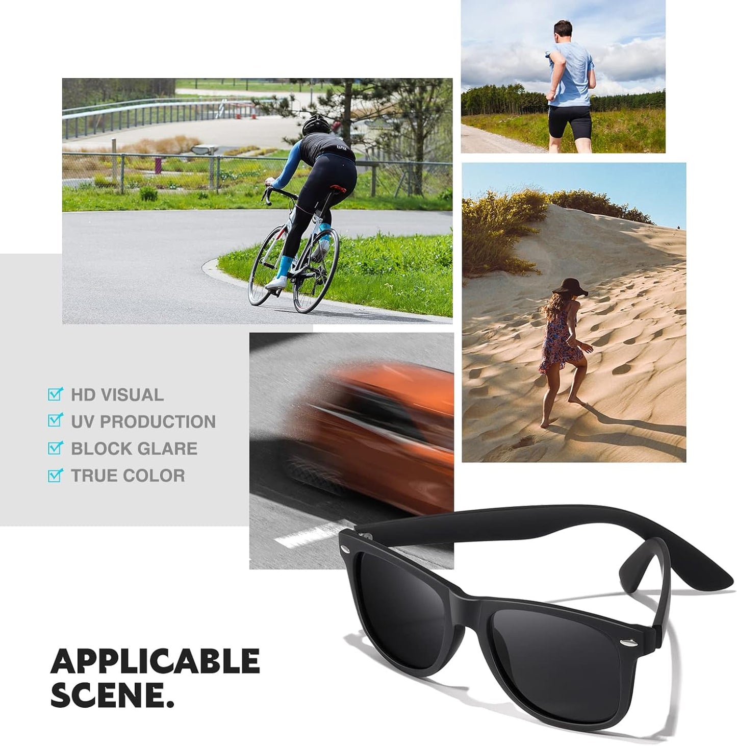 Polarized Sunglasses for Men & Women - Retro Mirror Lens for Driving & Fishing | UV Protection