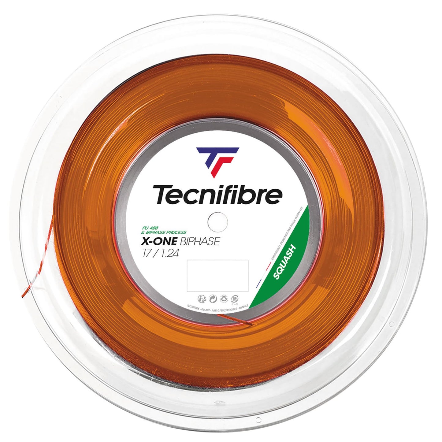 Tecnifibre X-One Biphase String 18 Gauge Orange Reel