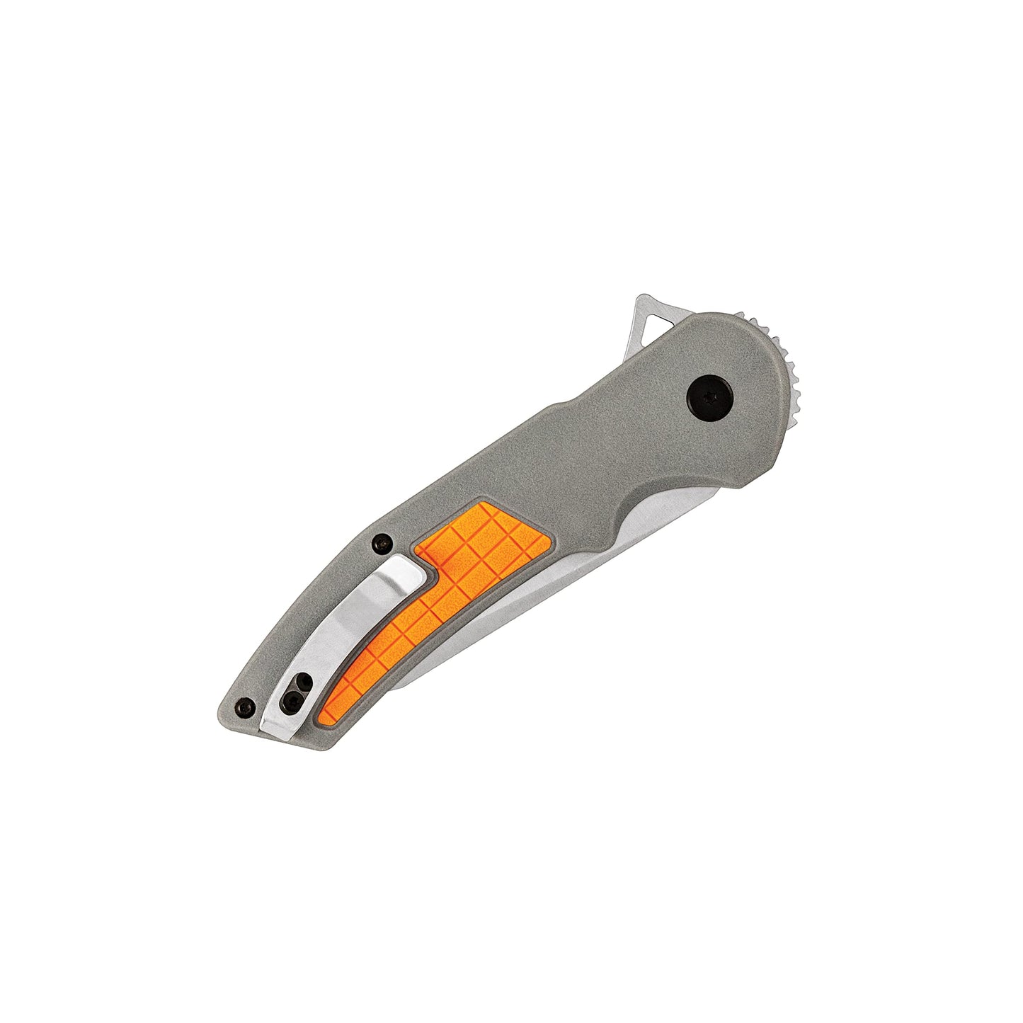 Buck Knives 261 Hexam Folding Pocket Knife, 3.35" Stainless Steel Blade, Pocket Clip (Gray/Orange)
