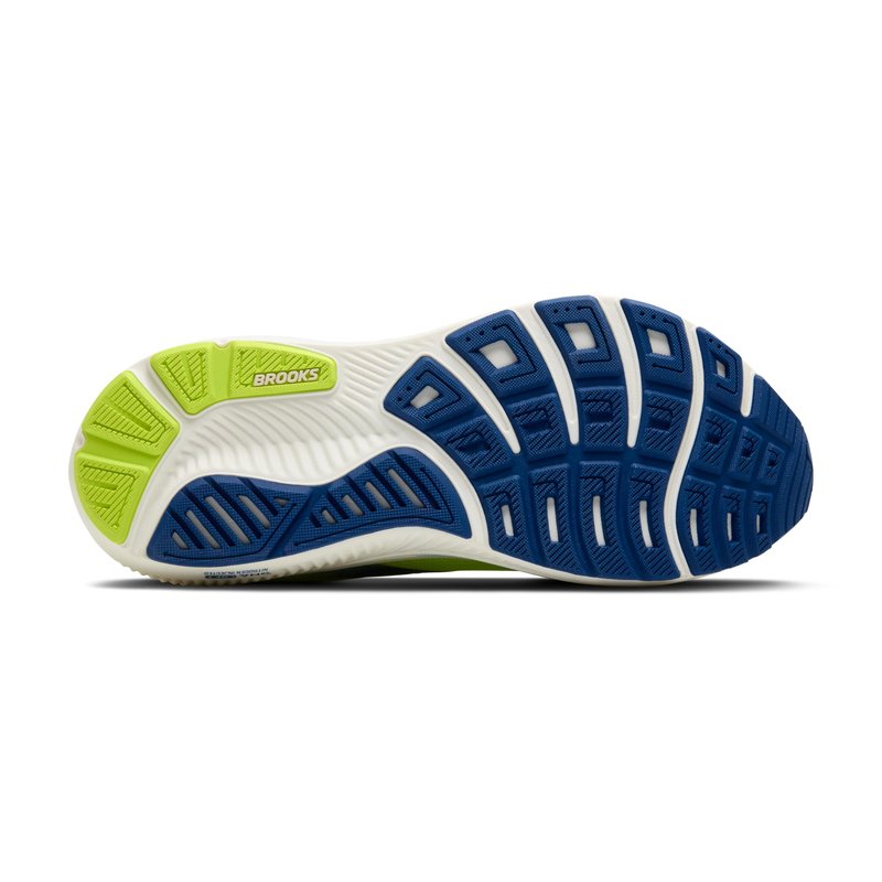 Brooks Men’s Ghost 17 Neutral Running Shoe - Acid Lime/Navy/White - 8.5 Medium