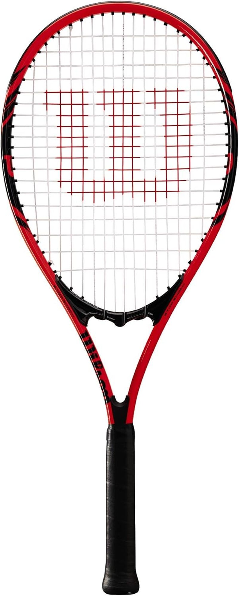 Wilson Federer Tennis Racket - Adult Recreational Grip Size 3 | Red/White/Black