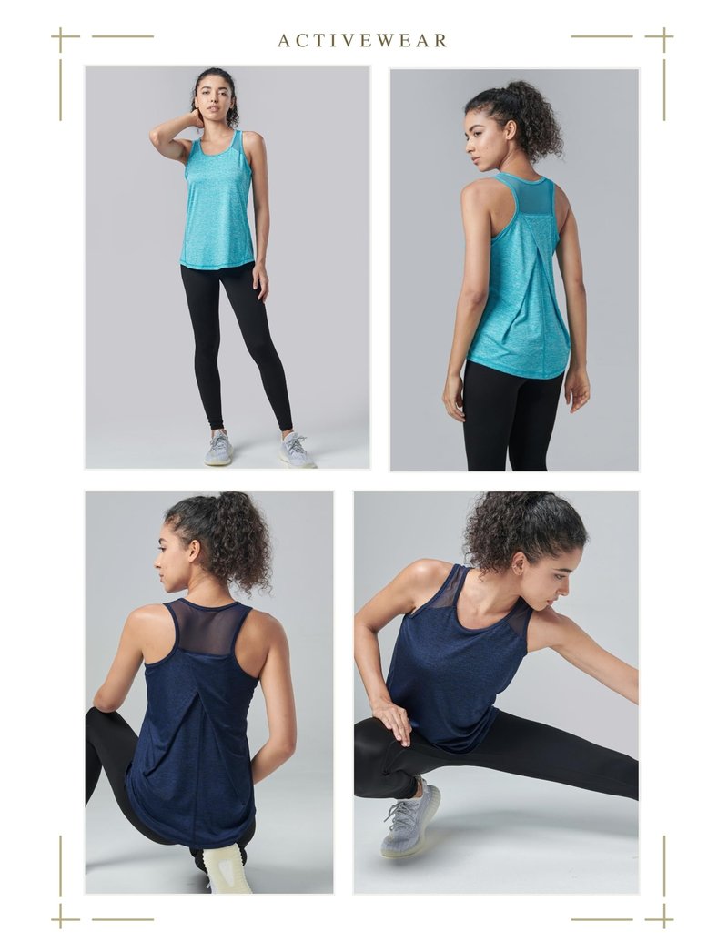 5 Pack Women's Workout Tops, Athletic Racerback Tank Tops for Women, Mesh Sleeveless Shirts Yoga for Gym Running (Set 3, Large)