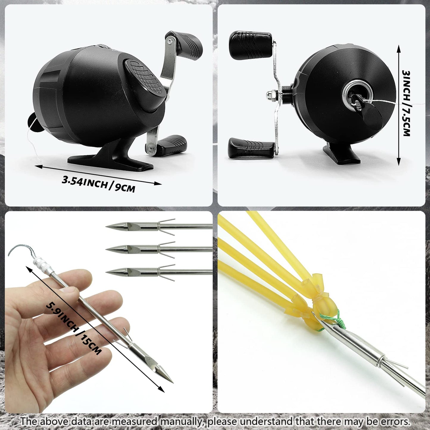 Fishing Slingshot with Reel and Fish Darts Wrist Slingshot for Fishing