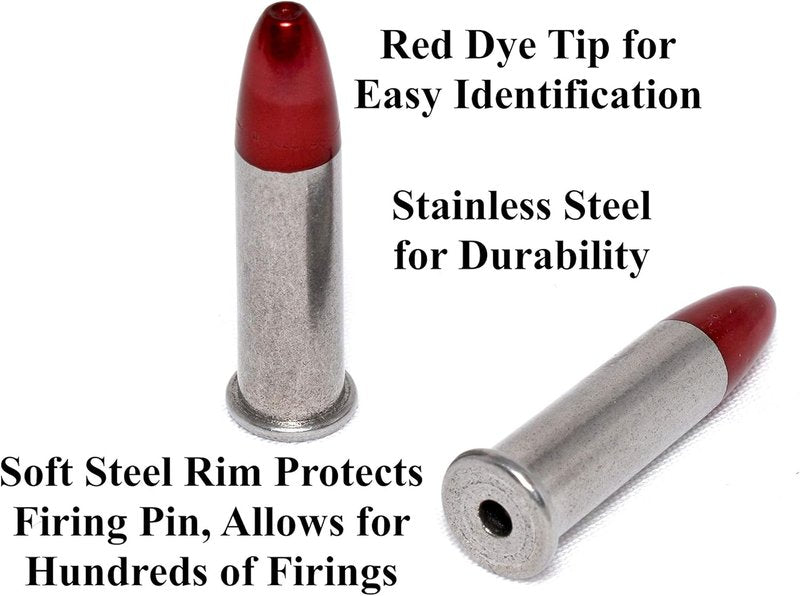 22 LR Steel Snap Caps - Dummy Rounds for Dry Firing Practice | Durable & Reliable
