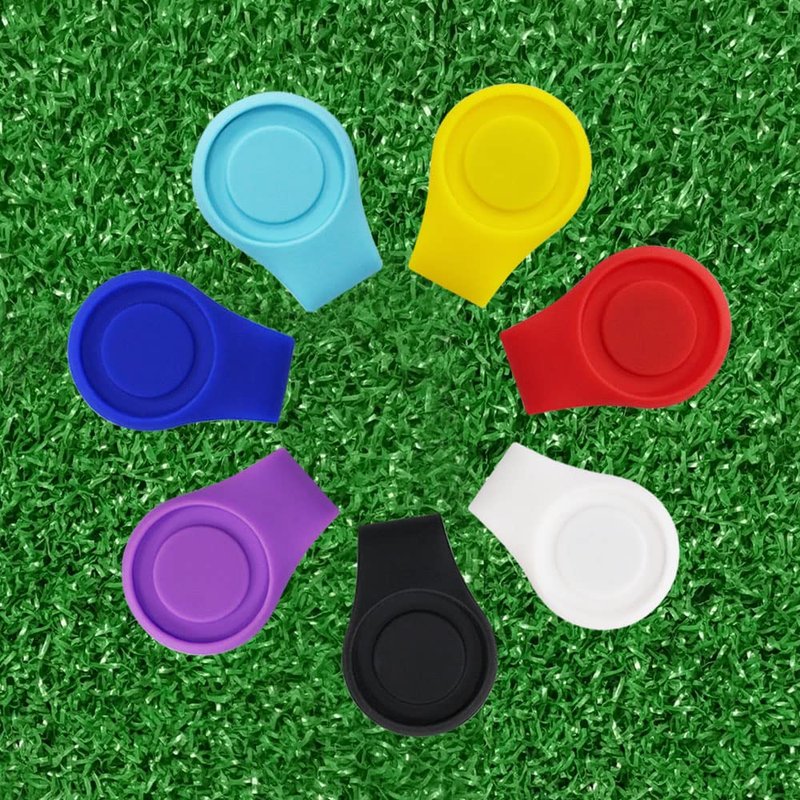 Myartte Silicone Golf Ball Marker Hat Clip Strong Magnetic Closure Great for Golf Gift for Women Men Golfer (Pack of 3 4 or 7)