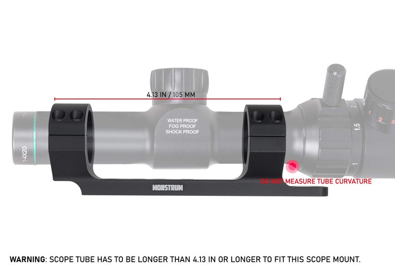 Monstrum One Piece Scope Mount for Marlin 336/1894/1895 Series Lever Action Rifles | Low Profile | 1 Inch Diameter