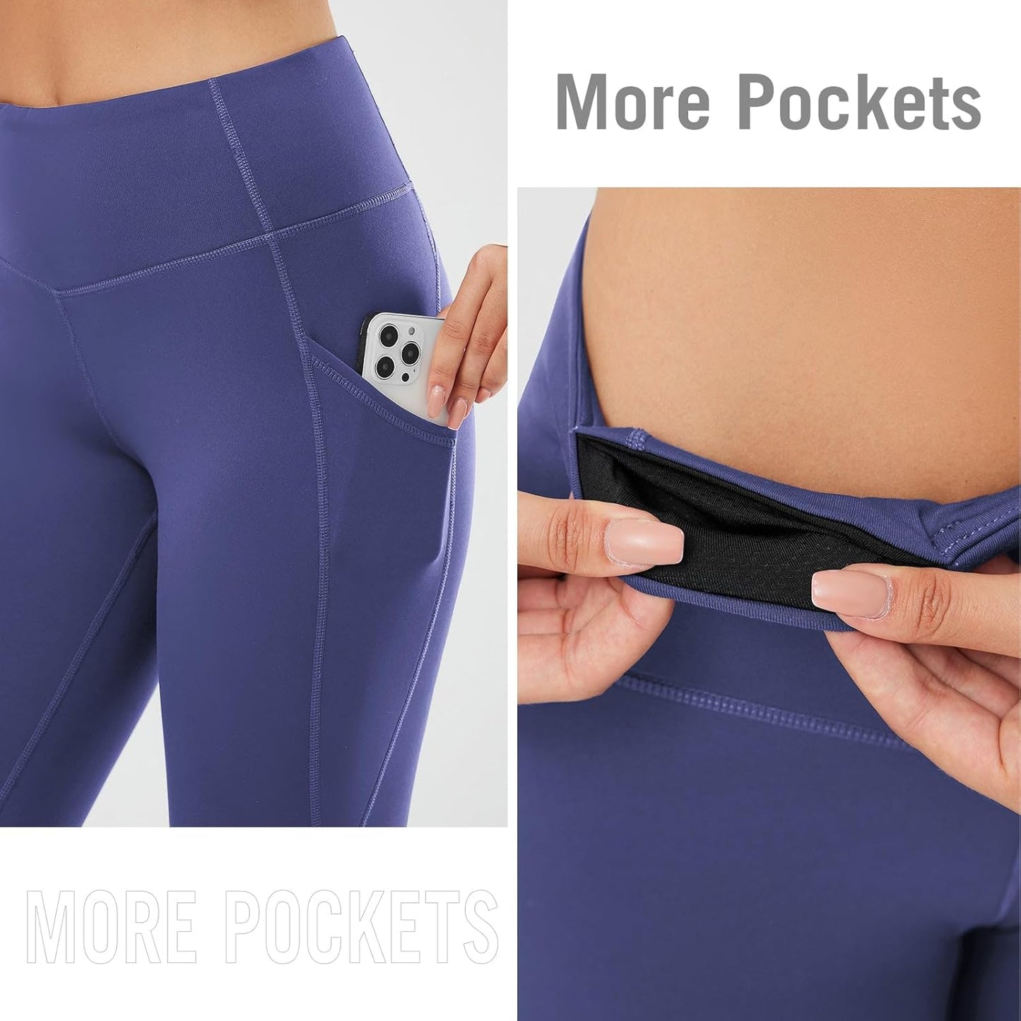 Fleece-Lined Women's Winter Leggings - Thermal Warm Tights with Pockets | Cold Weather Gear
