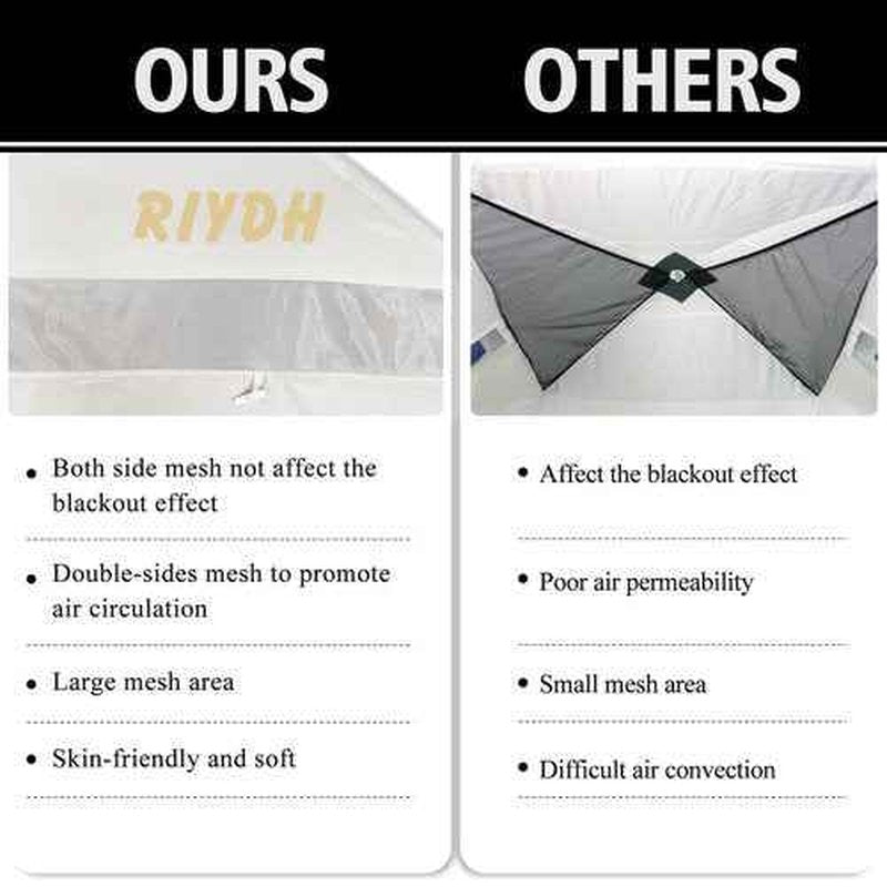 Bed Tent Bed Canopy Breathable 100% for Adult and Kids- Original Design Light Reduction 80% Sleeping Dream Tents Indoor Portable Big Space with String Light 3 Doors Twin Full Queen King Size