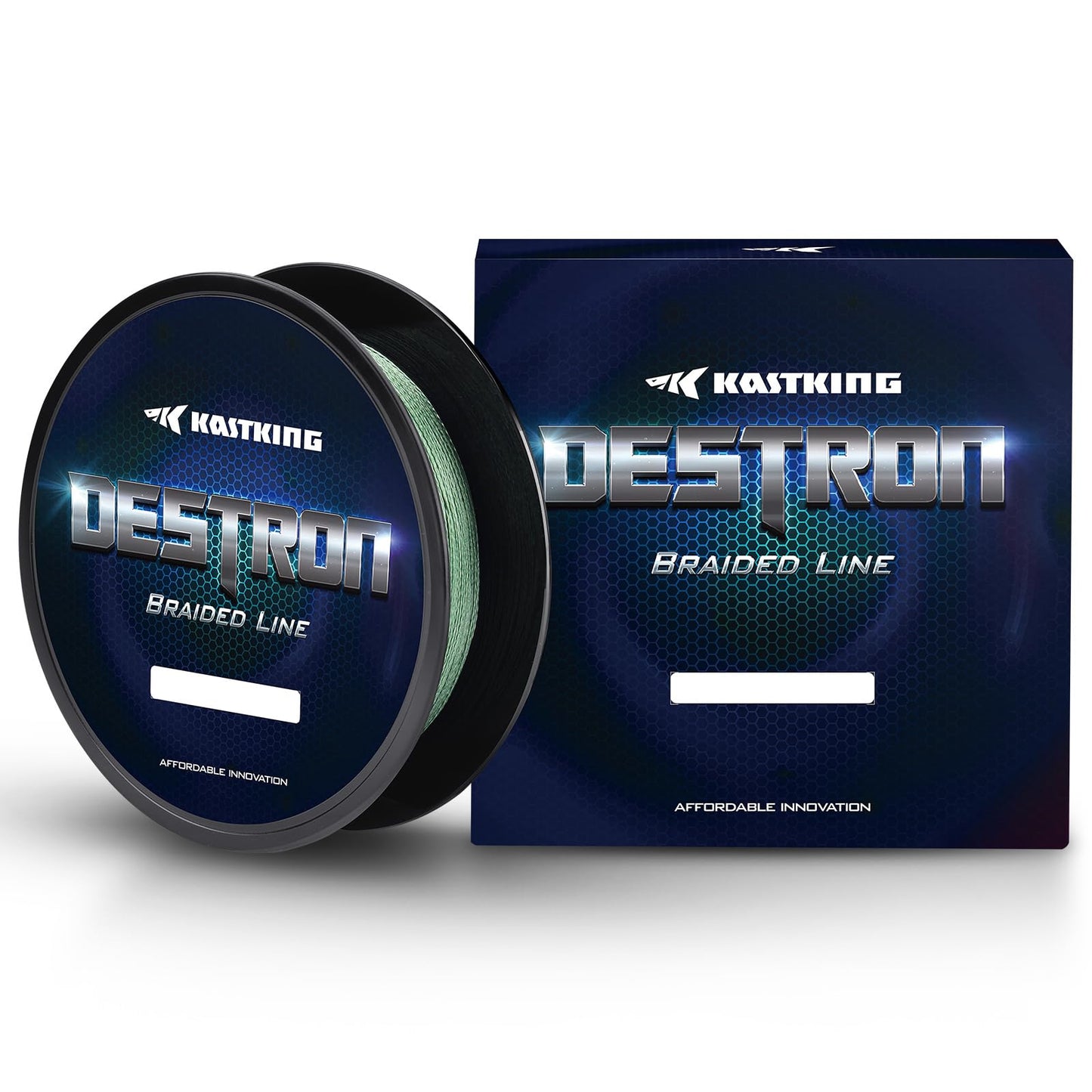 KastKing Destron Braided Fishing Line, Moss Green, 4 Stands, 40LB, 300Yds