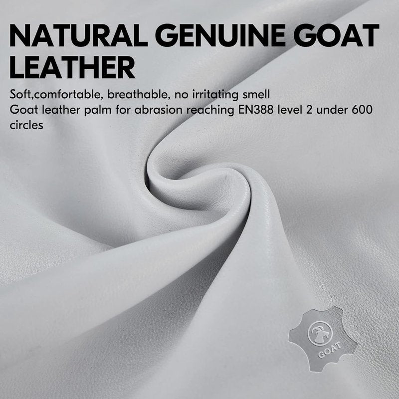 Chainsaw Gloves - 12-Layer Protection for Left Hand | Goat Leather Work Gloves for Mechanics