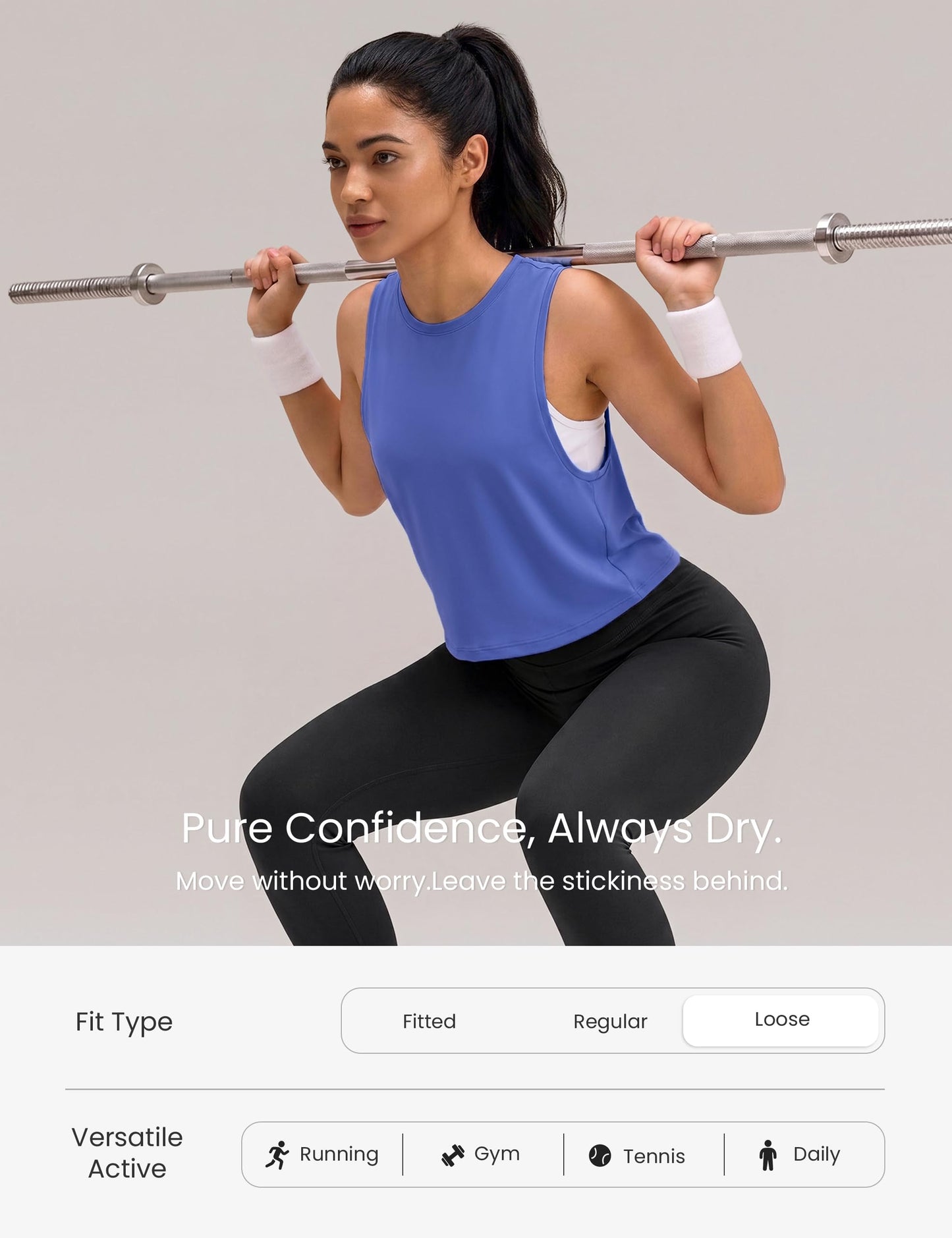 Workout Tank Tops for Women, Athletic Crop Top