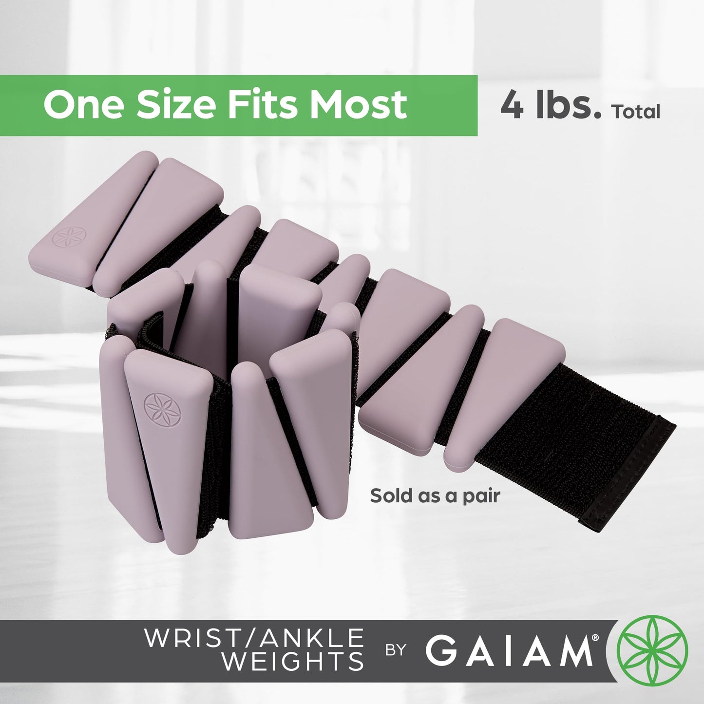 Gaiam Wrist and Ankle Weights, Wearable Bracelet to Strengthen, Tone & Sculpt, Adjustable Ankle Weights for Women & Men for Yoga, Dance, Pilates, Barre, Cardio, Home & Gym Use