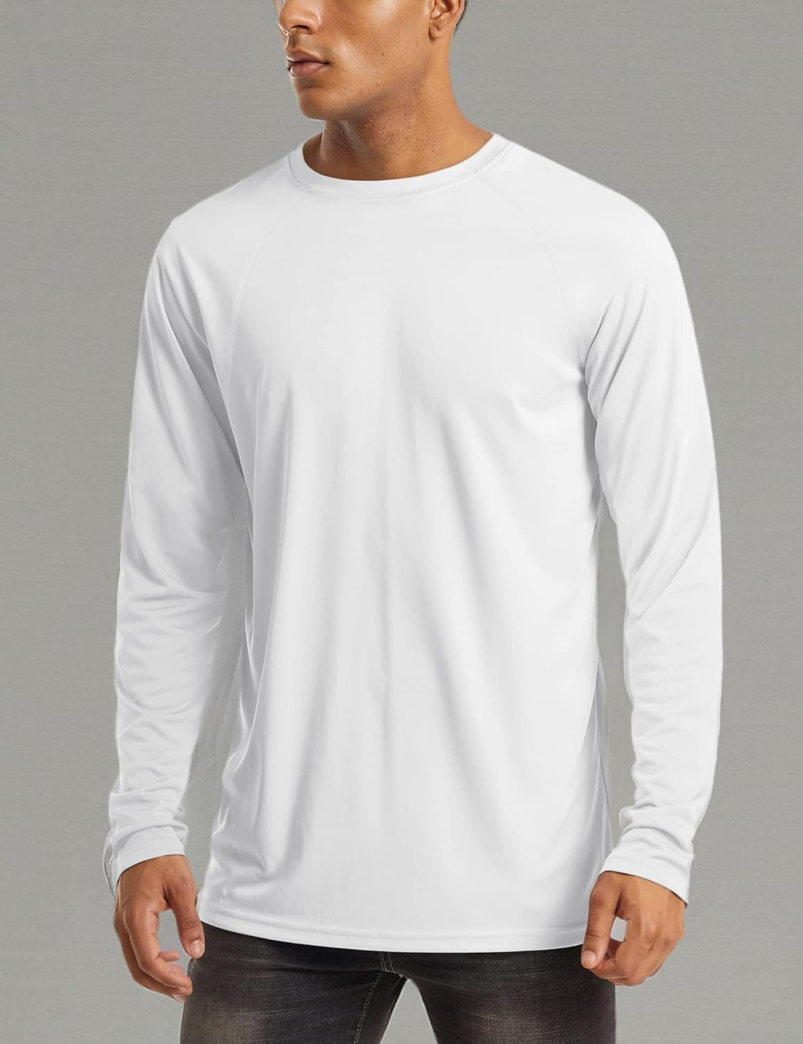 MAGCOMSEN Men's Long Sleeve Athletic Shirt - UPF 50+ UV Sun Protection for Hiking & Running
