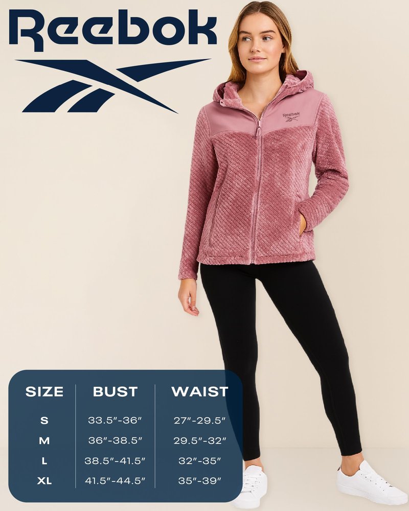 Reebok Womens Soft Shell Jacket - Lightweight Polar Fleece Lined Zip Up Hooded Jackets for Women Perfect for Fall Weather, Size X-Large, Black
