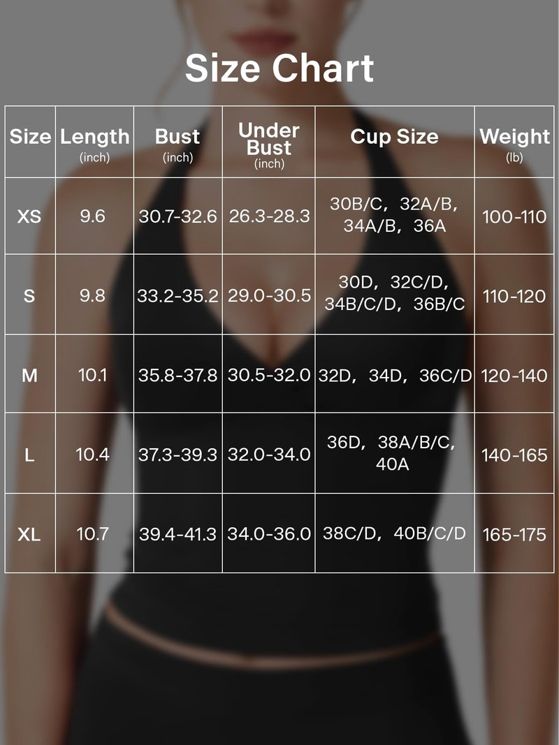 VOYJOY Women's Halter Tank Top Longline V Neck Sleeveless Backless Built in Bra Active Workout Gym Yoga Crop Tops White L