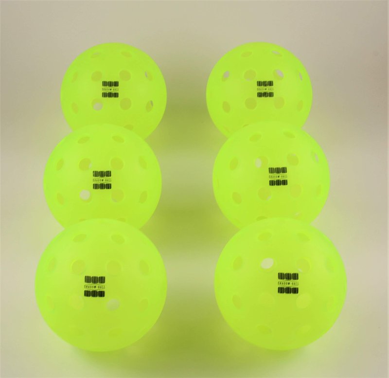 Shadow-Ball Glow in The Dark Outdoor-Pickleballs, Luminescent, 6 Pack Pickleballs, USAPA Standard