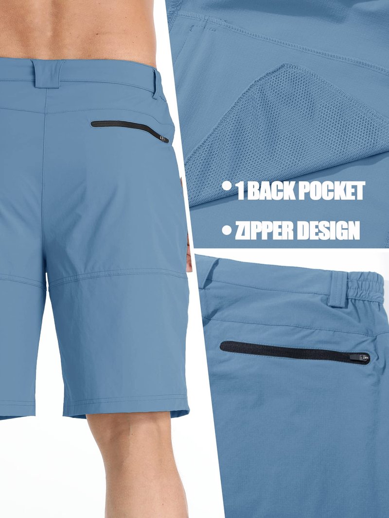 TACVASEN Men's Casual Shorts Lightweight Quick Dry Cargo Hiking Tactical Shorts Golf Dress Outdoor Summer with Pockets Light Blue 30