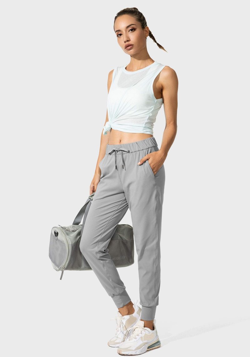 SANTINY Women's Joggers Pants Pockets Drawstring Running Sweatpants for Women Lounge Workout Jogging(Light Grey_M)