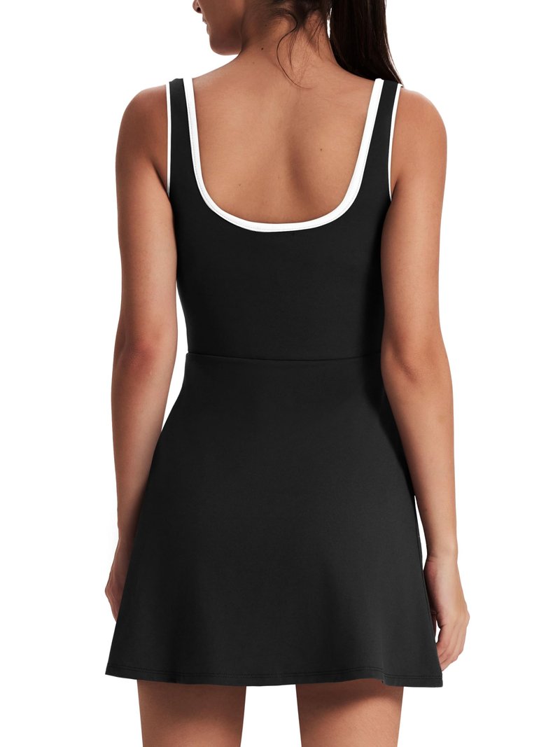 OFEEFAN Womens Athletic Dress Tennis Golf Bodycon Workout Active Skort Summer Clothes Casual Graduation Concert Date Spring OutfitsWhite Trim M