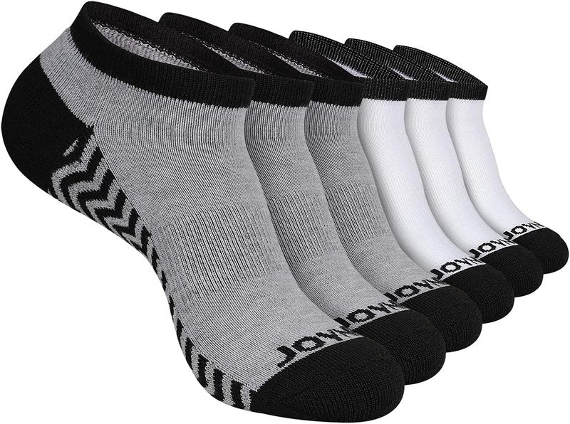 JOYNÉE Women's Athletic Ankle Socks - 6 Pack Comfort Cushion Low Cut Running Socks