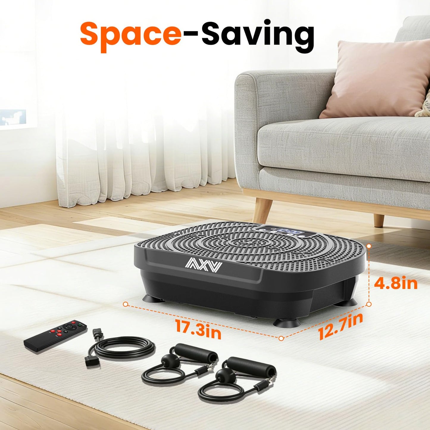 AXV Vibration Plate Fitness Platform Exercise Machine Vibrating Shaking Full Body Shaker Workout Vibrate Stand Shake Board Sport for Weight Loss Fat Burner for Gym Home Office