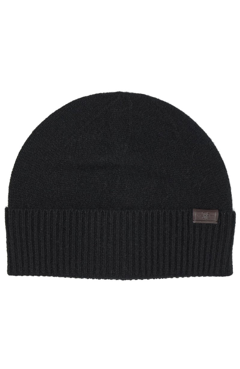 Hickey Freeman 100% Cashmere Hat for Men – Ultra-Soft Men’s Knit Luxury Beanie, Black