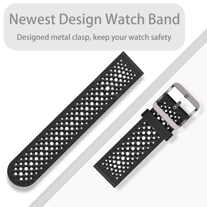 Lamshaw Compatible with Cubitt Viva Pro Smart Watch Band, Quick Release Sport Strap Watchband Compatible for Cubitt Viva Pro, Viva, Aura Pro, Aura Smart Watch (Black)