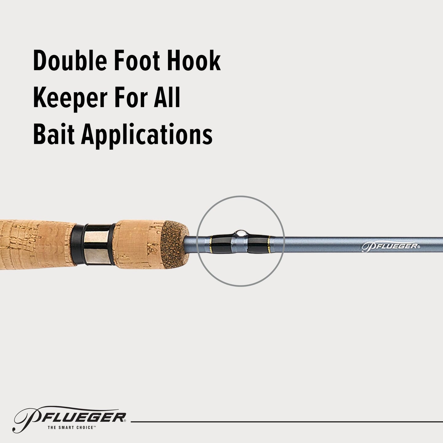 Pflueger 7' President Spinning Rod, 1 Piece Fishing Rod, Medium Rod Power, 6-12 lb Line Rating, Lure Rating 1/8-1/2 oz