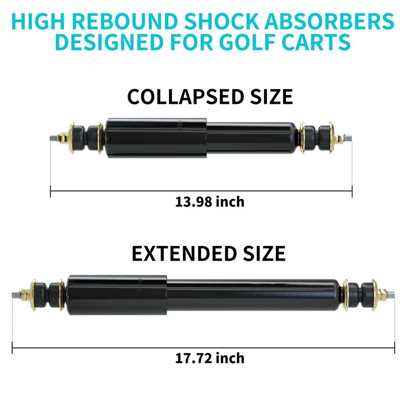 10L0L Upgraded Golf Cart Front Rear Shock Absorber for EZGO TXT & EZGO Medalist 1994-up, OEM# 70928-G01 76418-G01, 4 PCS