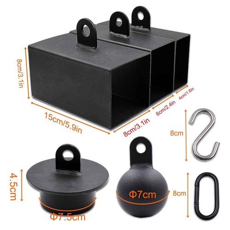 J Bryant Iron Pinch Grip Set with Loading Pin and Chain, Pinch Block Grip for Rock Climbing Forearm Finger Strength Training, Home Gym Hand Pinching Power Strengthener Equipment