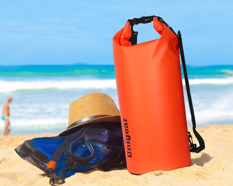 Unigear Dry Bag Waterproof, Floating and Lightweight Bags for Kayaking, Boating, Fishing, Swimming and Camping with Waterproof Phone Case (Orange, 20L)