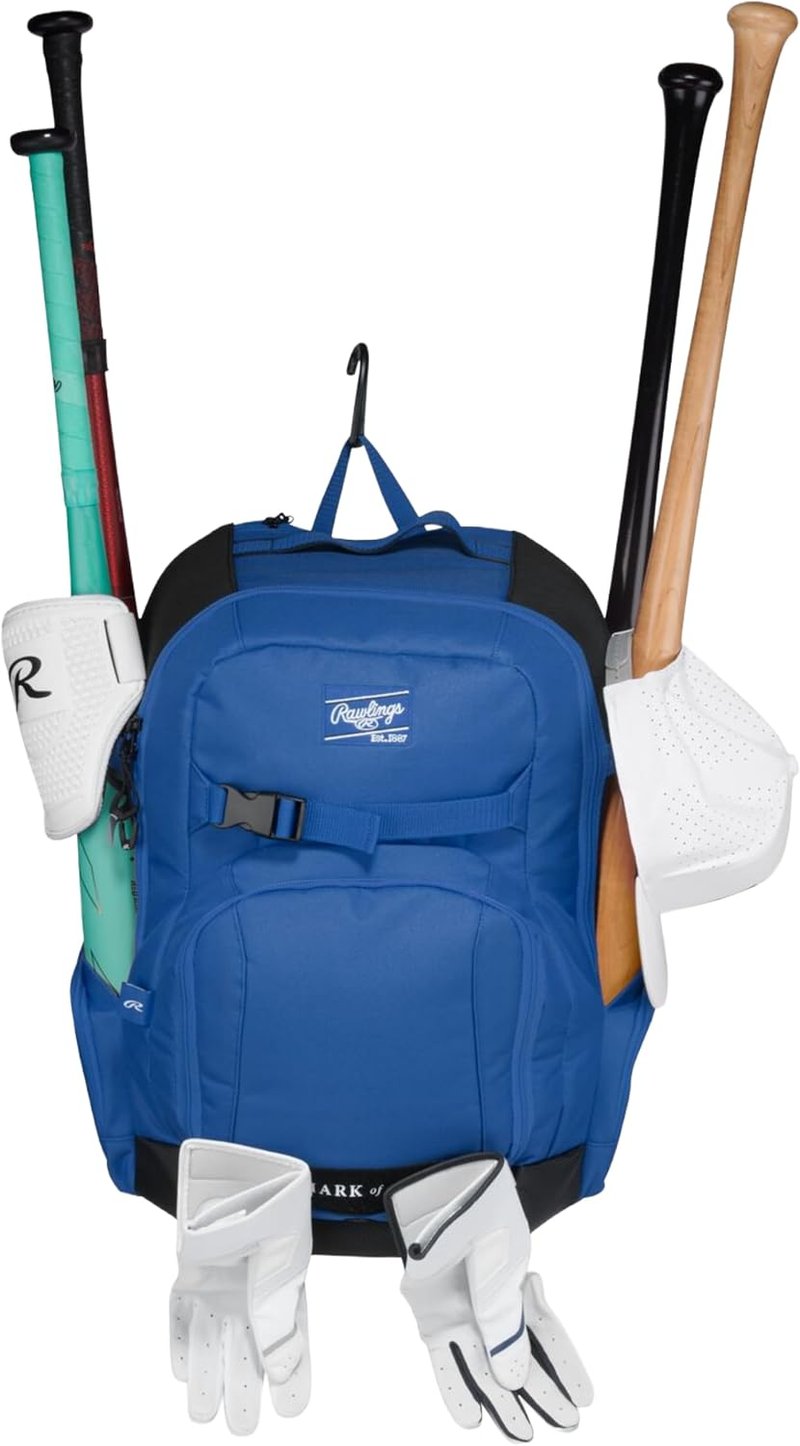 Rawlings Journey Player's Baseball & Softball Backpack - Durable Equipment Bag | Multiple Colors