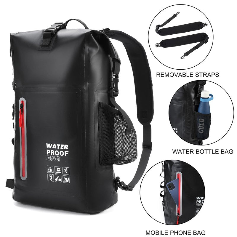 kooldaiwangwang Waterproof Backpack, Waterproof Backpack That Can Float, Suitable for Kayaking And Beach Activities, Outdoor Moisture-Proof Bag