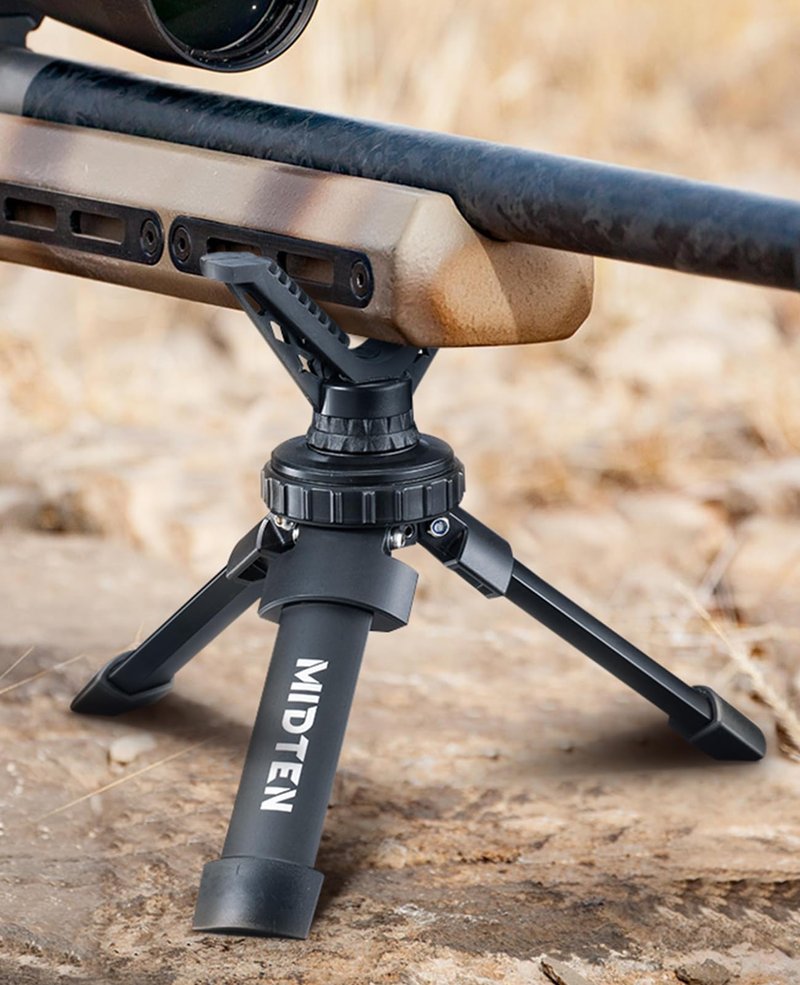 MidTen Portable Shooting Rest Shooting Tripod Rifle Stand for Shooting Range Lightweight Bench Rest Shooting Tripods for Rifles with 360° Rotate V Yoke Holder (6.1-7.9'')