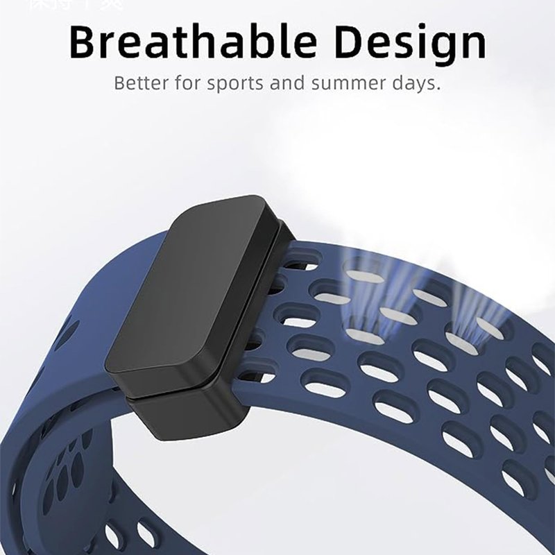 Compatible with ALPHAGEAR Smartwatch Bands, 22mm Quick Release Quick Release Breathable Soft Silicone Sport Band Replacemet Straps Compatible with ALPHAGEAR Bravo II, Bravo XL, Raptor, Commander, Juliet Smartwatch (Dark Blue, 22mm size band)