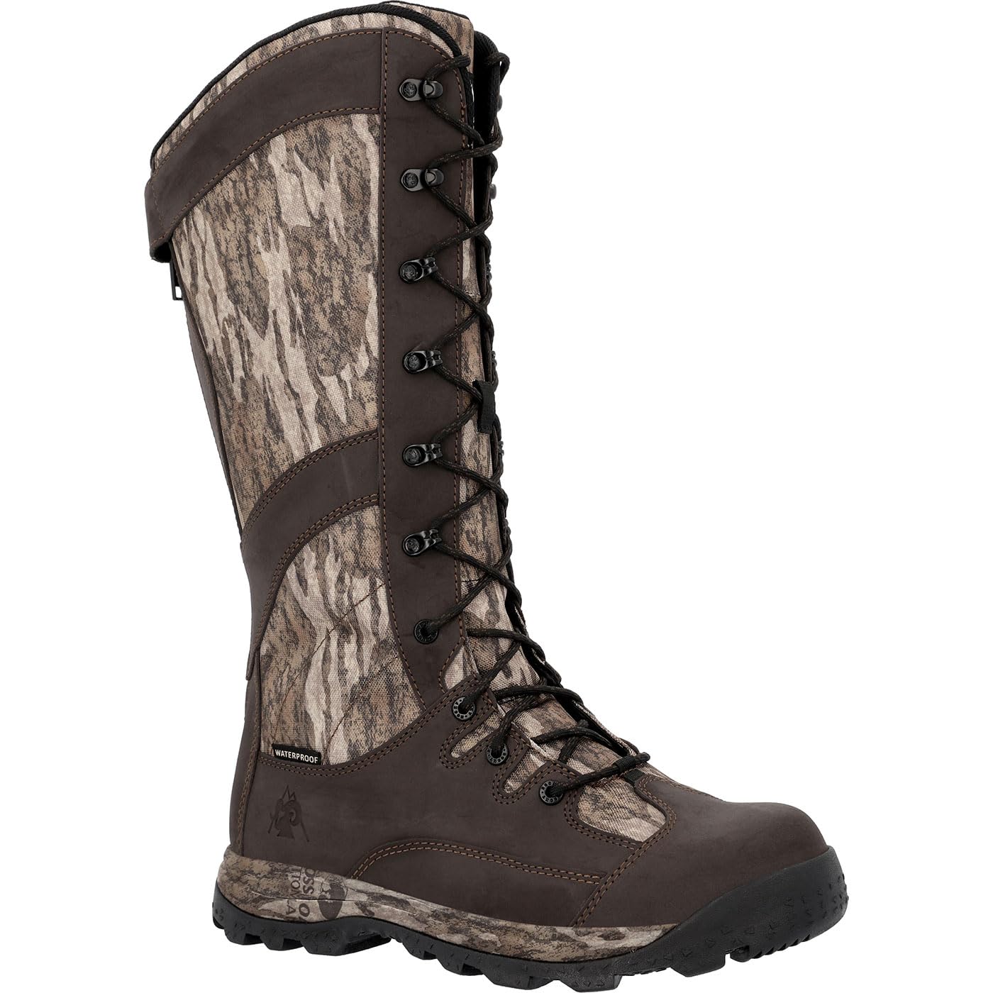 ROCKY Wildcat Snake Waterproof Snake Boot, Mossy Oak Bottomland, Size 11(M)